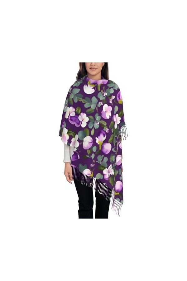 BrUgui Écharpe à franges pour femme – Châle en faux cachemire doux pour un look tendance et confortable – Cadeau pour locomot