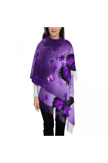 BrUgui Écharpe à franges pour femme – Châle en faux cachemire doux pour un look tendance et confortable – Cadeau pour femme h