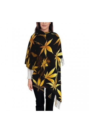 Écharpe à franges pour femme – Châle en faux cachemire doux pour un look tendance et confortable – Cadeau pour femme mignon c