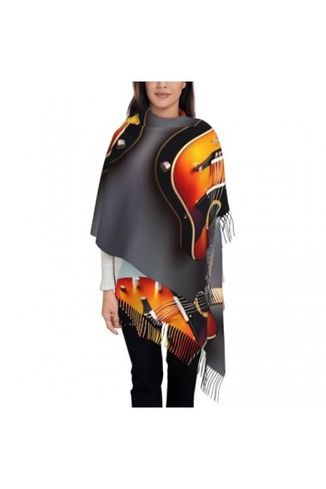 BrUgui Écharpe à franges pour femme – Châle en faux cachemire doux pour un look tendance et confortable – Cadeau pour femme c