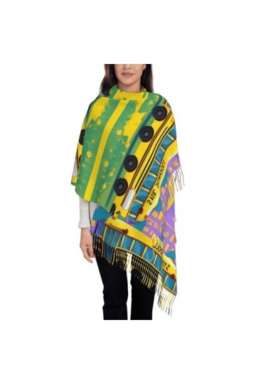 BrUgui Écharpe à franges pour femme – Châle en faux cachemire doux pour un look tendance et confortable – Cadeau pour femme a