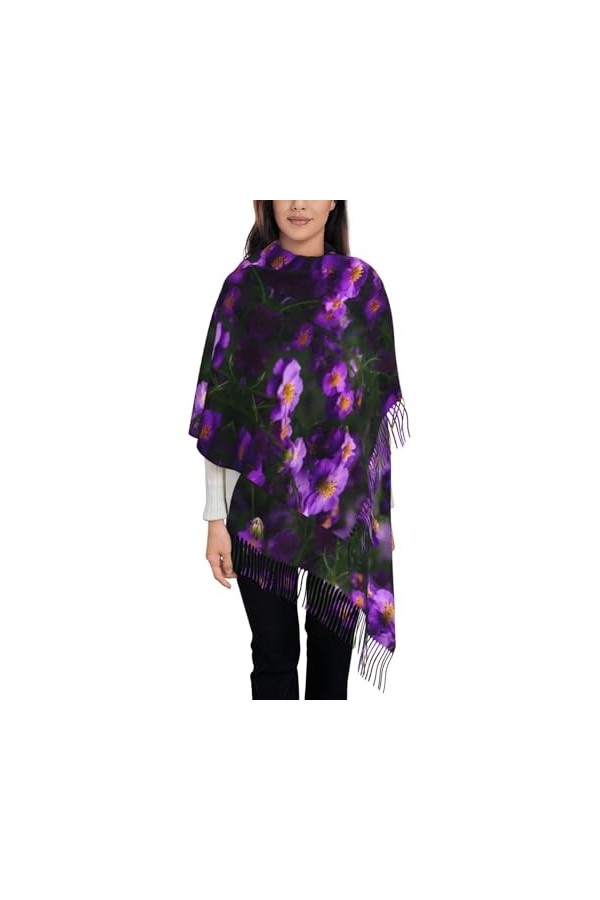 BrUgui Écharpe à franges pour femme – Châle en faux cachemire doux pour un look tendance et confortable – Cadeau pour femme e