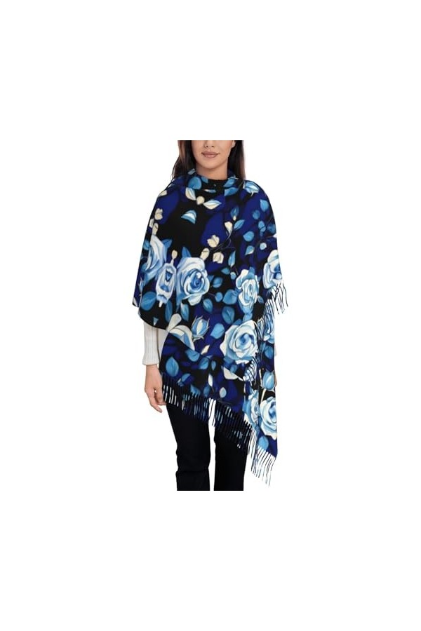 BrUgui Écharpe à franges pour femme – Châle en faux cachemire doux pour un look tendance et confortable – Cadeau pour femme e