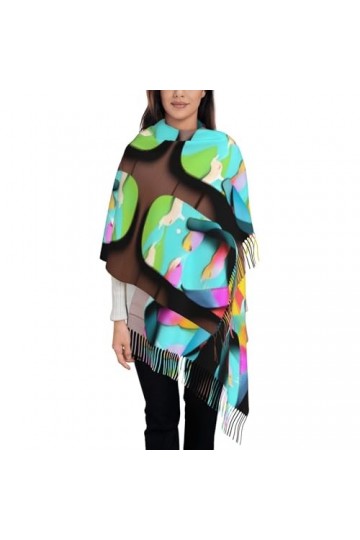 BrUgui Écharpe à franges pour femme – Châle en faux cachemire doux pour un look tendance et confortable – Cadeau pour femme m