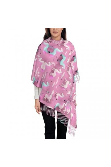 BrUgui Écharpe à franges pour femme – Châle en faux cachemire doux pour un look tendance et confortable – Cadeau pour les chi