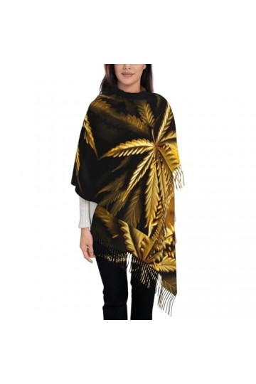 BrUgui Écharpe à franges pour femme – Châle en faux cachemire doux pour un look tendance et confortable – Cadeau pour collect