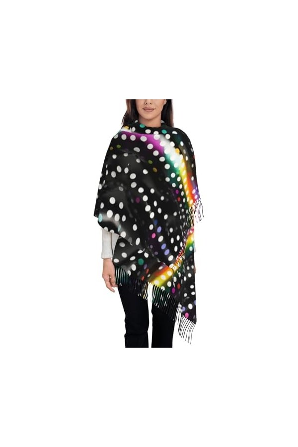 BrUgui Écharpe à franges pour femme – Châle en faux cachemire doux pour un look tendance et confortable – Cadeau pour collect