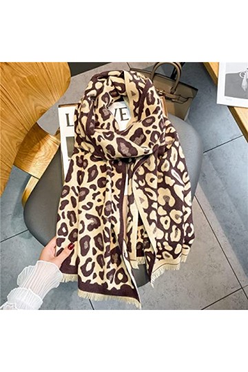 WYCSDD Écharpe dhiver Conception Chaude Cachemire Châle Femmes Imprimer Couverture Wraps Femme Pashmina Doux Étoles Nouveau,