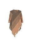 Briskorry écharpe Chale Femme Triangle Femmes rayé Poncho avec glands tricoté châle écharpe frangé enveloppes Pashminas pull 