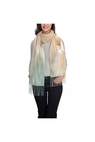 ASEELO Écharpe au toucher cachemire – Fond avec papillons de nuit, écharpes légères pour femmes, grands châles et écharpes, C