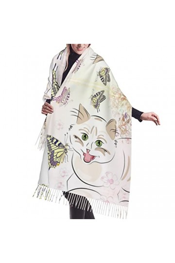 Écharpe au toucher cachemire – Fleurs violettes et bleu sarcelle, écharpes légères pour femme, grands châles et écharpes pour