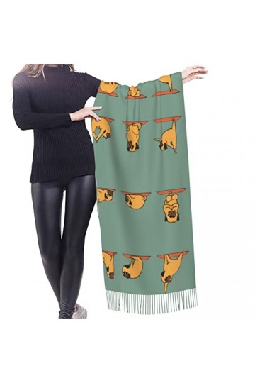 Écharpe au toucher cachemire – Imprimé bambou vert nature tropicale plantes écharpes légères pour femmes, grands châles et éc