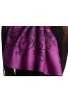 LissKiss Roses Frame On Orchid Purple Pashmina Feel With Tassels - Violet ?charpe Taille Unique 70cm x 180cm 