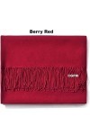 GFM Écharpe de style pashmina douce au toucher cachemire pour lhiver - S1-baie rouge - FS-I-1601-BLL 