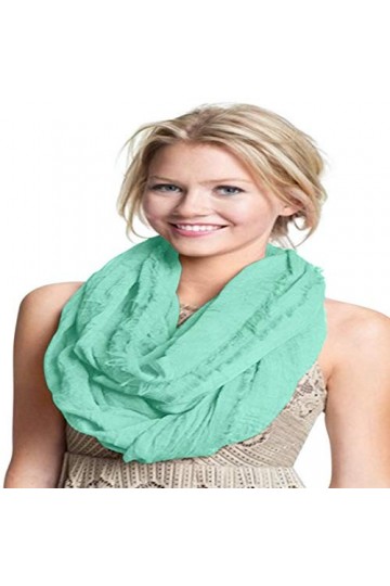 CJ Apparel Mobius Infinity Écharpe tour de cou tube circulaire Pashmina, cyan, taille unique