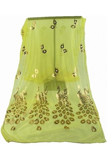 Cusstally Écharpes for Femmes Écharpe Douce Fleur Dame Femmes Wrap étole Pashmina châle Longue Paon Multicolore écharpe Boucl