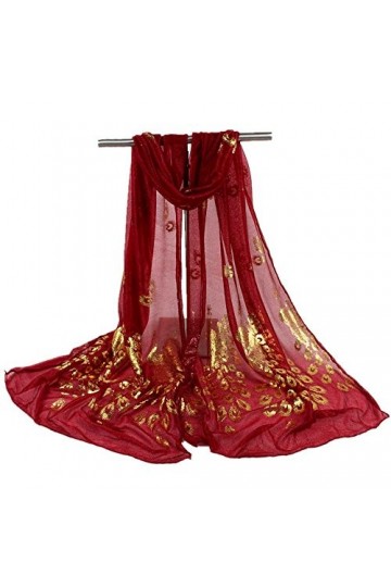 Yalych Étole Multicolore Femmes Fleur Dame Wrap Doux Longue écharpe Paon châle Pashmina écharpe Doux Chaud châle Accessoires 