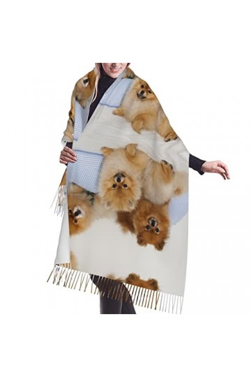 Écharpe à franges en cachemire imprimé tournesol et drapeau américain pour femme - Écharpe en cachemire chaude en laine pour 