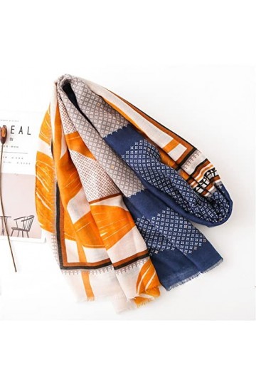 WYCSDD Femmes Mode Géométrique Floral Viscose Châle Écharpe Espagne Imprimer Doux Wrap Pashmina Étole Foulards Hijab