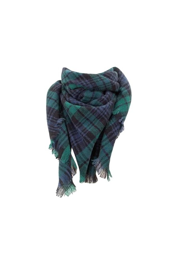 BOQUN Écharpe Femmes Winter Scarf Triangle Scarpe Tricotée Casual Ladies Plaid Pashmina Châle Et Enveloppez Des Foulards Fall