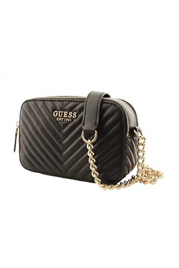 Guess Sac femme noelle crossbody camera qg787914, Noir, Taglia unica, Contemporain
