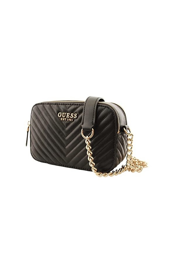 Guess Sac femme noelle crossbody camera qg787914, Noir, Taglia unica, Contemporain