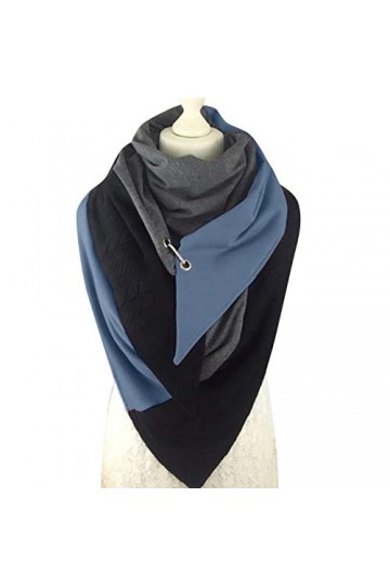 Écharpe Femme Hiver Chaud Écharpe Triangle Femme Chic Élégant Avec Bouton Foulards Personnalisée Imprimé Décontracté Pas Cher