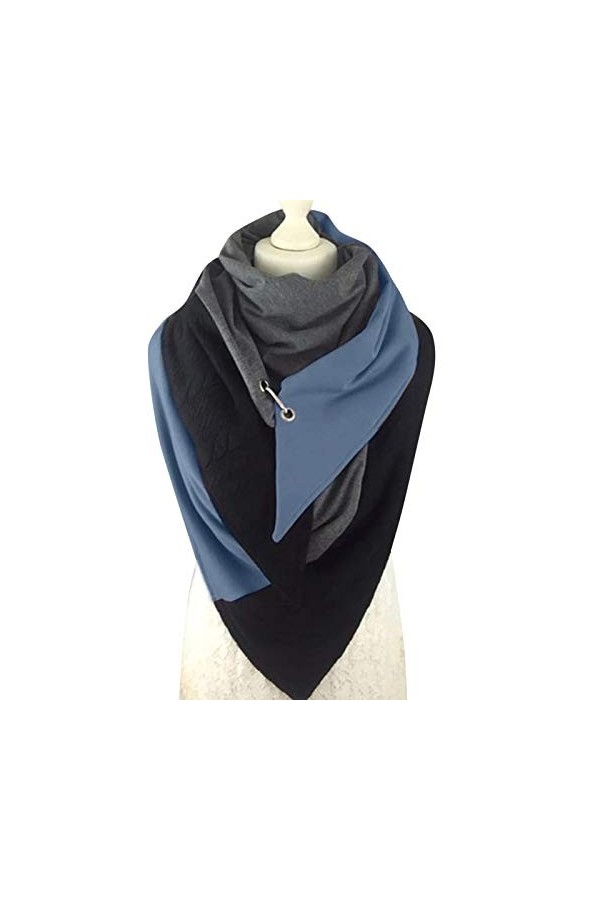 Écharpe Femme Hiver Chaud Écharpe Triangle Femme Chic Élégant Avec Bouton Foulards Personnalisée Imprimé Décontracté Pas Cher