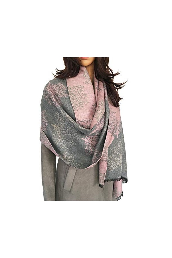 The Accessory Co. Écharpe en forme darbre de vie pour femme – Écharpes dhiver, châle pashmina réversible, écharpes et échar
