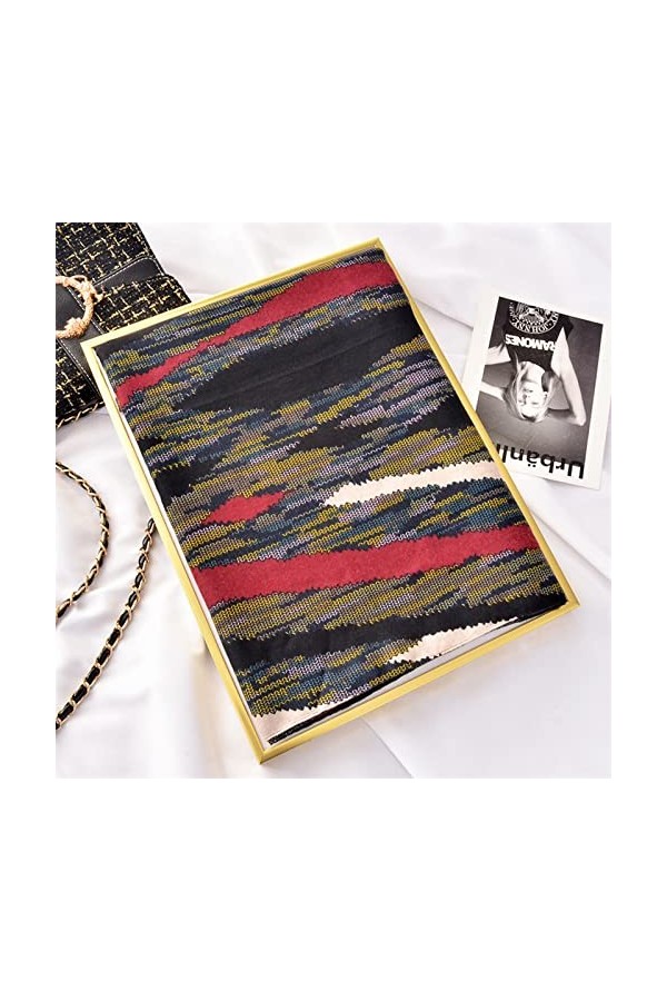 WYCSDD Dames Mode Viscose Châle Écharpe Femmes Wrap Pashmina Étole Hijab Snood 180 * 90Cm, 02