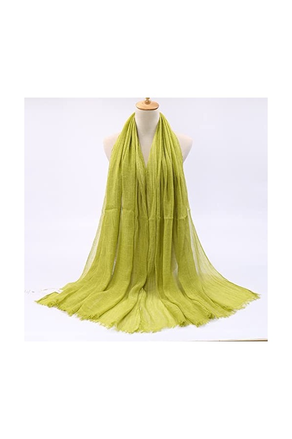 WYCSDD Dames Hiver Mode Plaine Tie-Dye Frange Viscose Châle Écharpe Femmes Wrap Pashmina Étole Hijab Snood,03