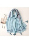 WYCSDD Femmes Belle écharpe en Viscose à Glands Floraux Lady Print Soft Wrap Pashmina Stole Hijab