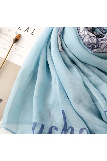 WYCSDD Femmes Belle écharpe en Viscose à Glands Floraux Lady Print Soft Wrap Pashmina Stole Hijab