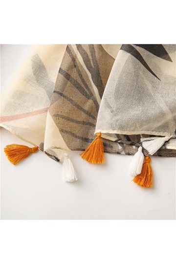 WYCSDD Femmes Mode Rétro Fleurs Gland Viscose Écharpe Dame Impression Doux Châles et Wraps Pashmina Hijab 180 * 90cm