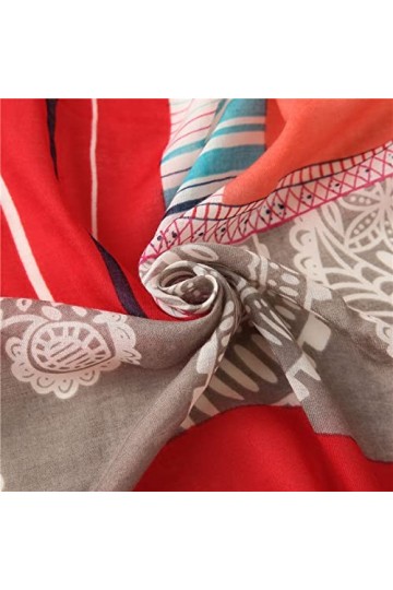 WYCSDD Femmes Mode Lumière Noix De Cajou Frange Florale Viscose Châle Écharpe Imprimer Doux Wrap Pashmina Étole Foulards Hija