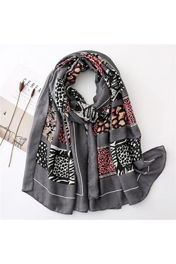 WYCSDD Mode Patchwork Viscose Écharpe Châle Wrap Pashmina Hijab 03