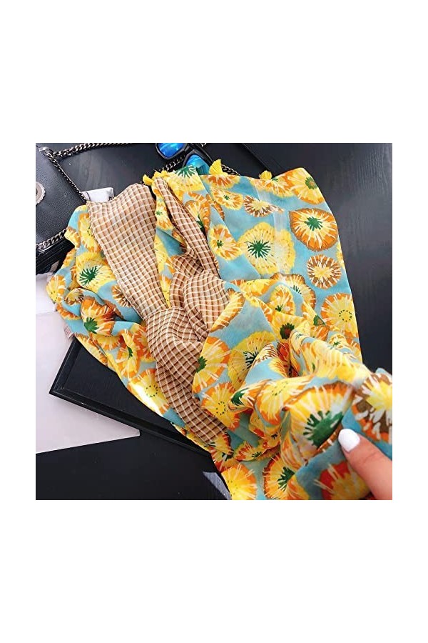 WYCSDD Espagne Mode Orange Fruit Viscose Châle Écharpe Wrap Pashmina Stole Hijab, 02