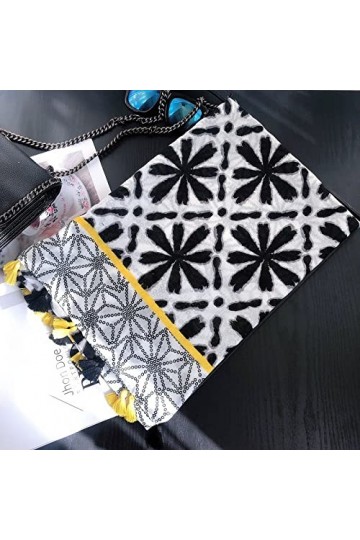 WYCSDD Espagne Marque De Mode Bohème Floral Viscose Châle Écharpe Wrap Pashmina Étole Hijab, 02