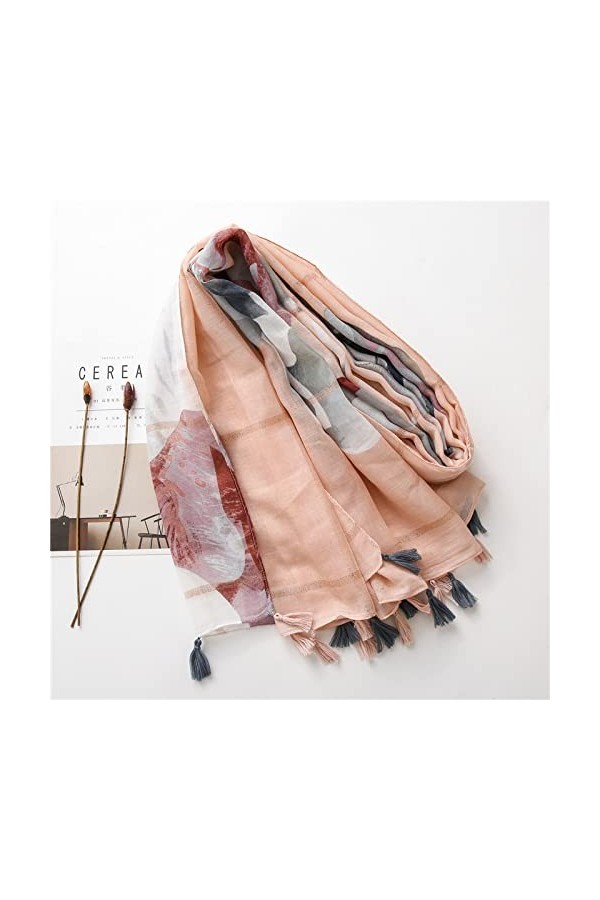 WYCSDD Paillettes Floral Viscose Châle Écharpe Dames Mode Doux Wrap Pashmina Bandeau Hijab 180 * 90Cm