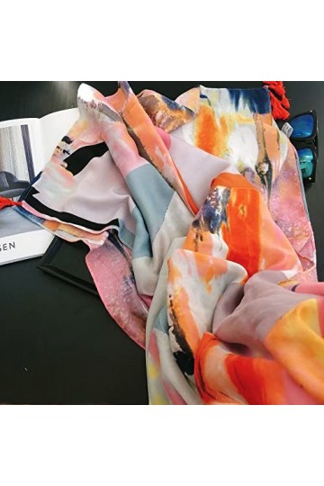 WYCSDD Nouvelle Mode Espagne Africain Peinture À lhuile Gland Viscose Châle Écharpe Tête Wraps Pashmina Étole Hijab 180 * 10