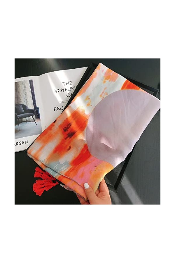 WYCSDD Nouvelle Mode Espagne Africain Peinture À lhuile Gland Viscose Châle Écharpe Tête Wraps Pashmina Étole Hijab 180 * 10