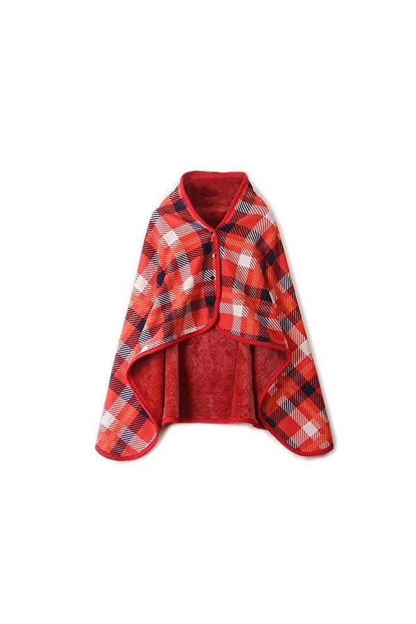 DondPO Écharpe dhiver pour femme - Bleu - Épais - Hiver à carreaux - Carré - Doux et chaud - Écharpe dhiver - Noir - Coton 