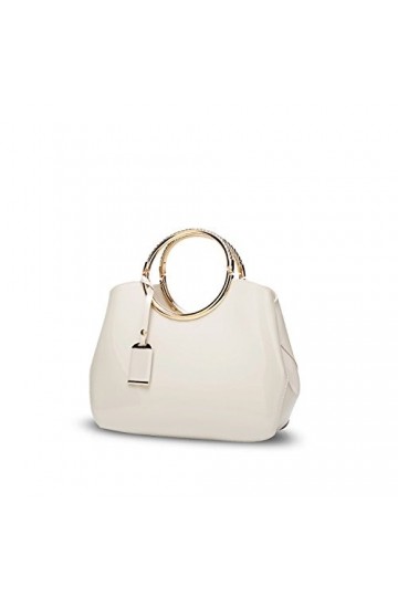 NICOLE&DORIS Sac à Main Vernis Femme Sac Pochette Bandoulière Sac Soiree Elegant Sac à Main Porté Epaule Impermeable Sac Cros