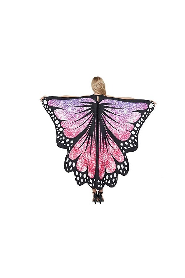 WJCRYPD Manteau Pull Echarpes Etoles Papillon Starry Cape Imprimé Gradient Cape Halloween Décoration De Vacances Cap Imprimé 