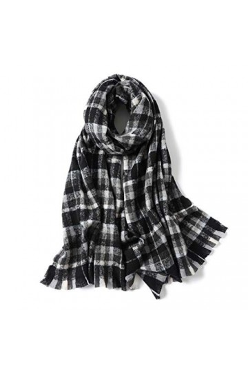 ZNQPLF Écharpe en Cachemire dhiver FEUILLEMENT Femmes Femmes Chemise PLAFT Pays TROUCHES ÉPAYS Pashmina Écharpes Couverture 