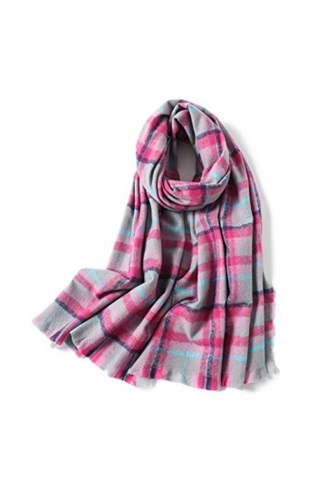 ZNQPLF Écharpe en Cachemire dhiver FEUILLEMENT Femmes Femmes Chemise PLAFT Pays TROUCHES ÉPAYS Pashmina Écharpes Couverture 