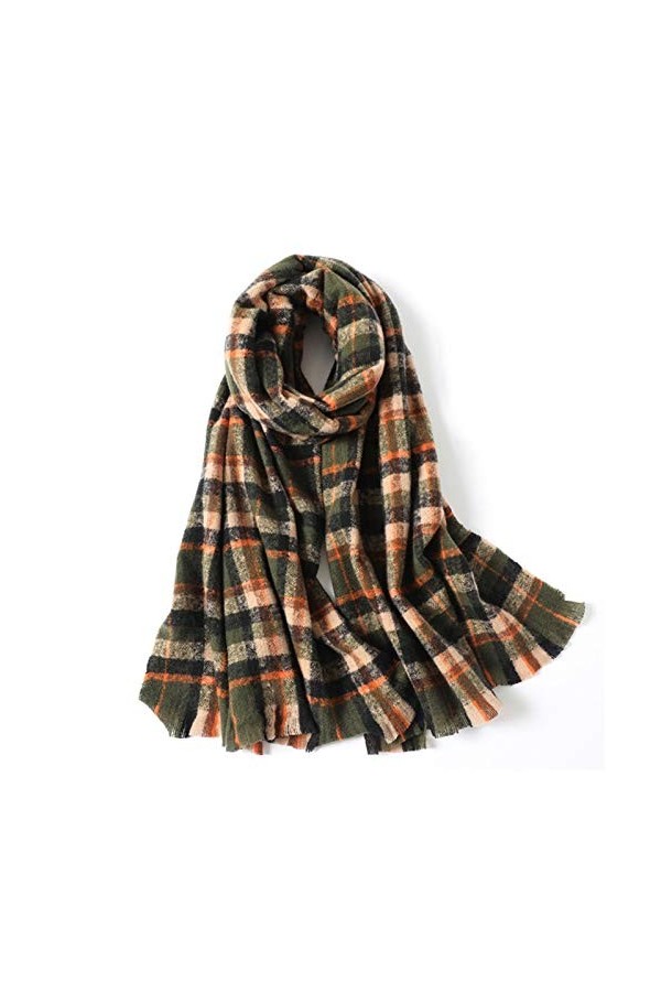 ZNQPLF Écharpe en Cachemire dhiver FEUILLEMENT Femmes Femmes Chemise PLAFT Pays TROUCHES ÉPAYS Pashmina Écharpes Couverture 