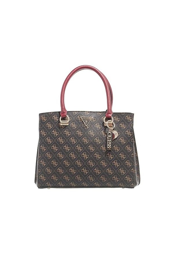 Guess Noelle Girlfriend Satchel, Sac a Main Womens, Black, Taille Unique