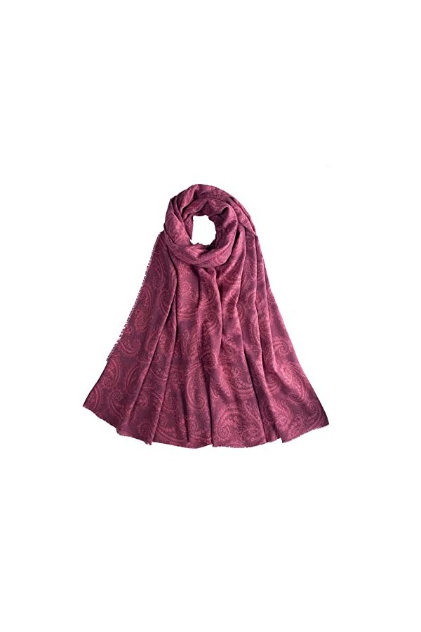 DNLKWGO Écharpe élégante en imitation cachemire pour femme - Imprimé floral - Châles et écharpes pashmina chauds pour temps f
