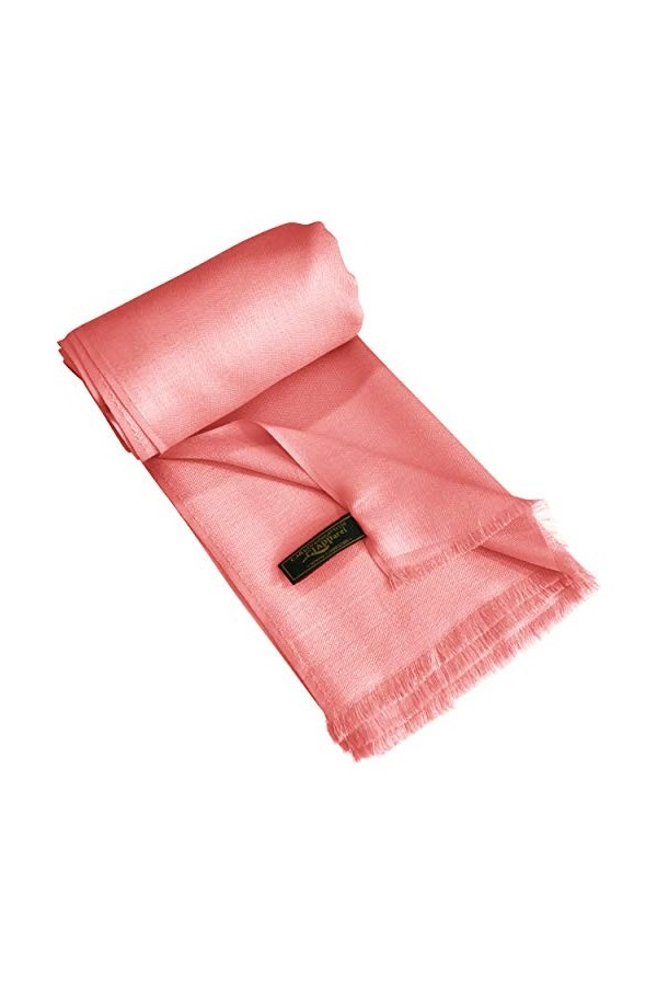 CJ Apparel Rosé Rose Echarpe de Pashmina en Châle Solide Couleur Unie Conception Wrap Étole
